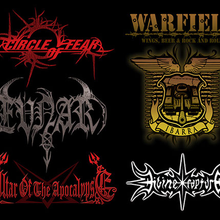 Circle Of Fear / Warfield / Evnar / Altar of the Apocalypse / Divine Rapture logos by Mike Hrubovcak / Visualdarkness.com