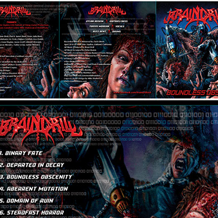 Braindrill Boundless Obscenity Layout Design by Mike Hrubovcak / Visualdarkness.com