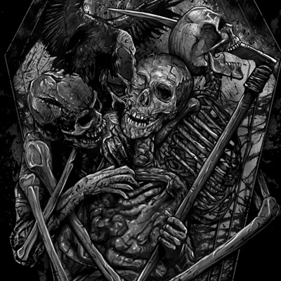 Artwork by Mike Hrubovcak / Visualdarkness.com Graveyard Voodoo Zombie Death Metal Metal Blade Records